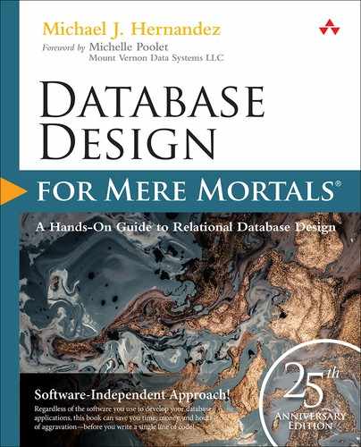 Cover image for Database Design for Mere Mortals: 25th Anniversary Edition, 4th Edition