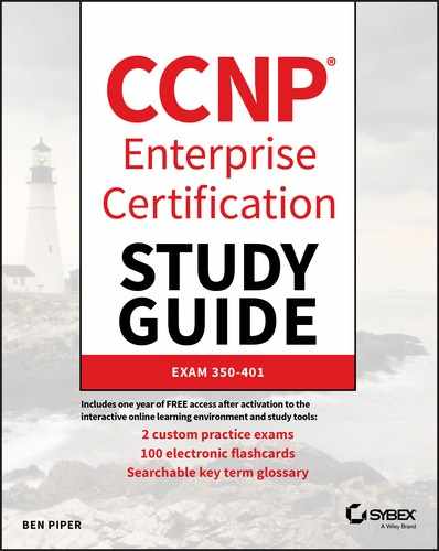 Cover image for CCNP Enterprise Certification Study Guide: Implementing and Operating Cisco Enterprise Network Core Technologies