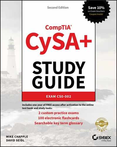 CompTIA CySA+ Study Guide Exam CS0-002, 2nd Edition by Mike Chapple, 
            David Seidl