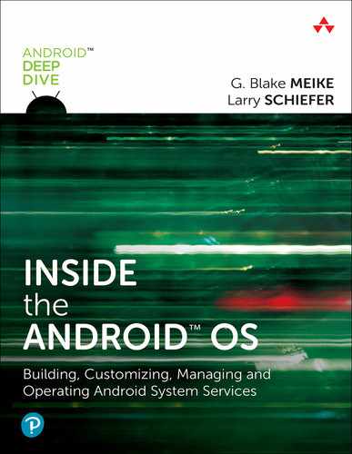 Cover image for Inside the Android OS: Building, Customizing, Managing and Operating Android System Services