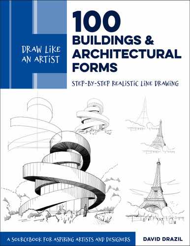 Cover image for Draw Like an Artist: 100 Buildings and Architectural Forms