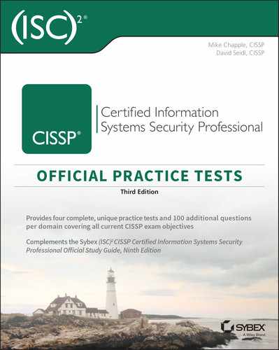 Cover image for (ISC)2 CISSP Certified Information Systems Security Professional Official Practice Tests, 3rd Edition