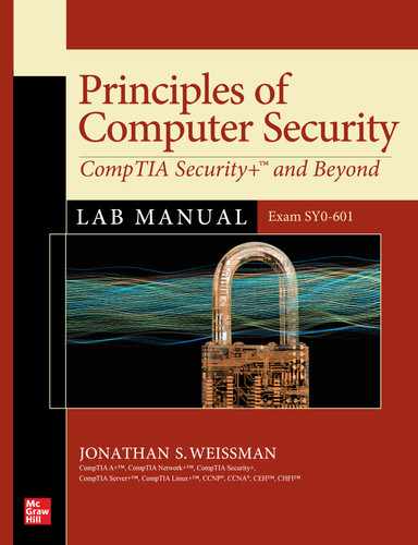 Cover image for Principles of Computer Security: CompTIA Security+ and Beyond Lab Manual (Exam SY0-601)