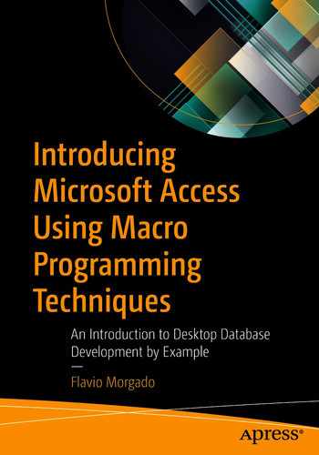 Cover image for Introducing Microsoft Access Using Macro Programming Techniques: An Introduction to Desktop Database Development by Example