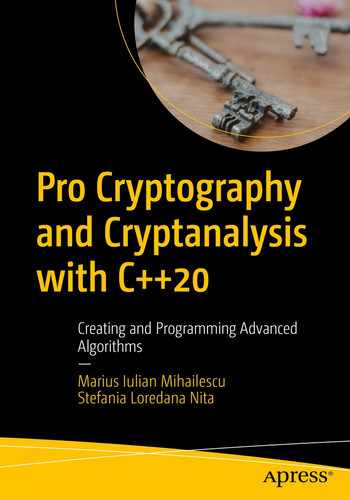 Cover image for Pro Cryptography and Cryptanalysis with C++20: Creating and Programming Advanced Algorithms