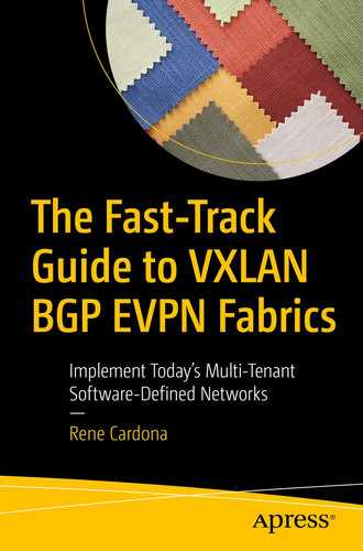 Cover image for The Fast-Track Guide to VXLAN BGP EVPN Fabrics : Implement Today’s Multi-Tenant Software-Defined Networks