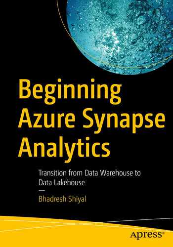 Cover image for Beginning Azure Synapse Analytics: Transition from Data Warehouse to Data Lakehouse