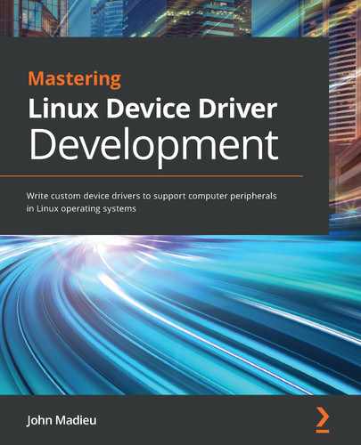 Cover image for Mastering Linux Device Driver Development
