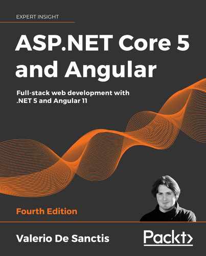 Cover image for ASP.NET Core 5 and Angular - Fourth Edition