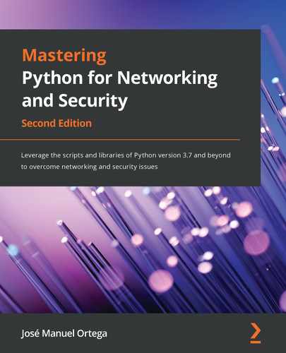 Cover image for Mastering Python for Networking and Security - Second Edition