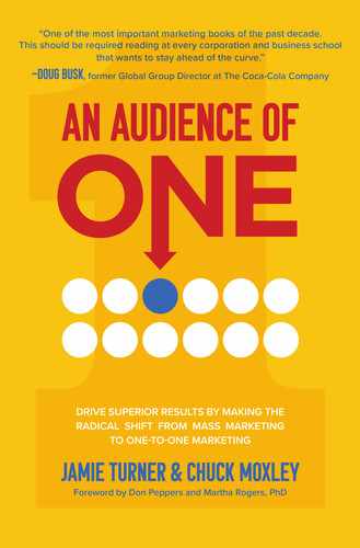 An Audience of One: Drive Superior Results by Making the Radical Shift from Mass Marketing to One-to-One Marketing by Jamie Turner, Chuck Moxley