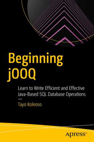 Cover image for Beginning jOOQ: Learn to Write Efficient and Effective Java-Based SQL Database Operations