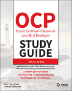 Cover image for OCP Oracle Certified Professional Java SE 17 Developer Study Guide