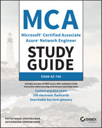Cover image for MCA Microsoft Certified Associate Azure Network Engineer Study Guide