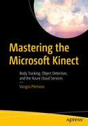 Cover image for Mastering the Microsoft Kinect : Body Tracking, Object Detection, and the Azure Cloud Services
