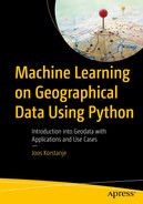 Cover image for Machine Learning on Geographical Data Using Python: Introduction into Geodata with Applications and Use Cases