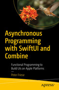 Cover image for Asynchronous Programming with SwiftUI and Combine: Functional Programming to Build UIs on Apple Platforms