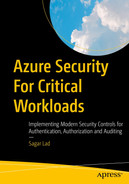 Cover image for Azure Security For Critical Workloads : Implementing Modern Security Controls for Authentication, Authorization and Auditing