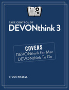 Take Control of DEVONthink 3 by Joe Kissell