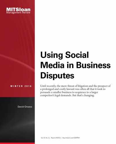 Cover image for Using Social Media in Business Disputes
