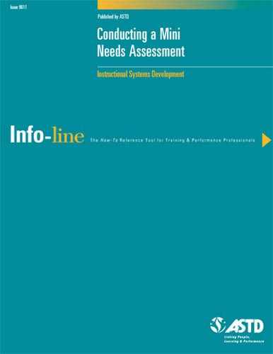 Conducting a Mini Needs Assessment—Instructional Systems Development 