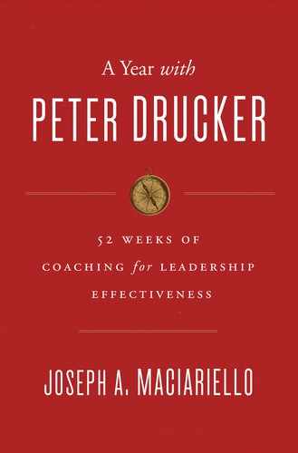 Cover image for A Year with Peter Drucker - 52 Weeks of Coaching for Leadership Effectiveness