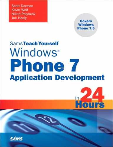 Sams Teach Yourself Windows® Phone 7 Application Development in 24 Hours 