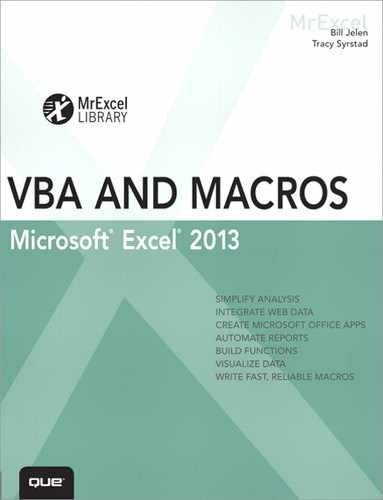 Cover image for Excel® 2013 VBA and Macros, Video Enhanced Edition