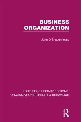 Cover image for Business Organization (RLE: Organizations)