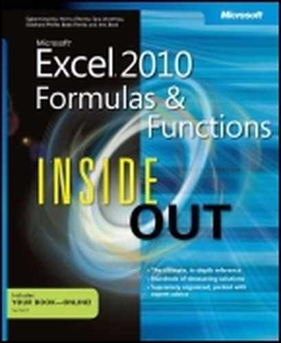 Microsoft® Excel® 2010 Formulas & Functions Inside Out 