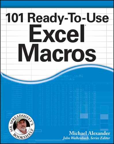 Cover image for 101 Ready-To-Use Excel Macros