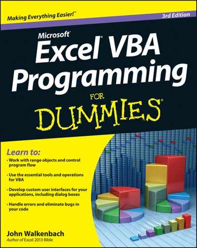 Excel VBA Programming For Dummies, 3rd Edition 
