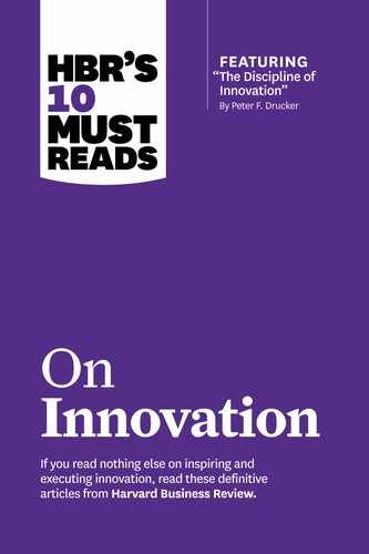 Cover image for HBR's 10 Must Reads on Innovation (with featured article “The Discipline of Innovation,” by Peter F. Drucker)
