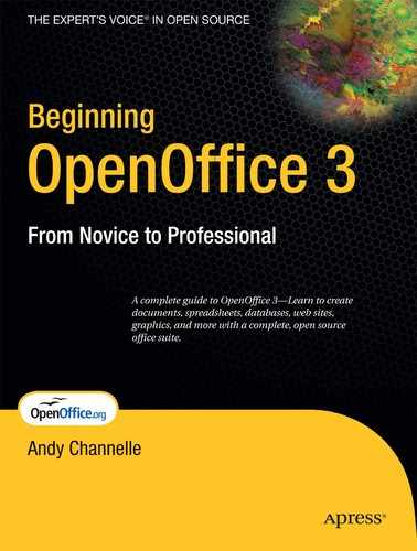 Beginning OpenOffice 3: From Novice to Professional 