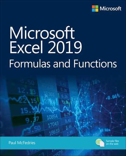 Microsoft Excel 2019 Formulas and Functions, First Edition by Paul McFedries