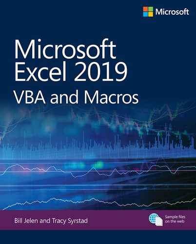 Microsoft Excel 2019 VBA and Macros, First Edition 