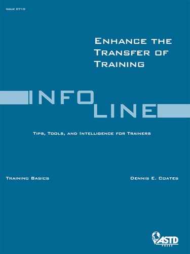 Enhance the Transfer of Training 