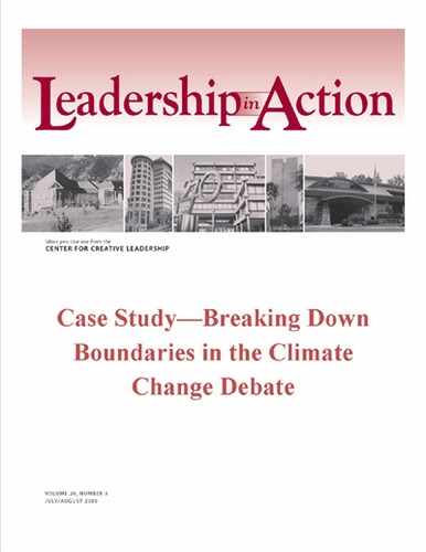 Leadership in Action: Case Study—Breaking Down Boundaries in the Climate Change Debate 