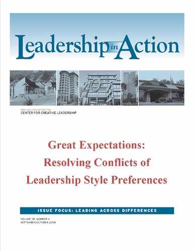 Leadership in Action: Great Expectations: Resolving Conflicts of Leadership Style Preferences 