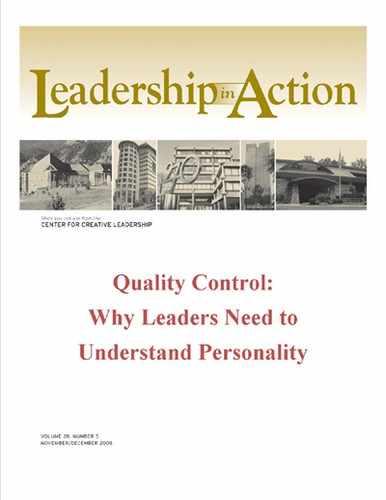Leadership in Action: Quality Control: Why Leaders Need to Understand Personality 