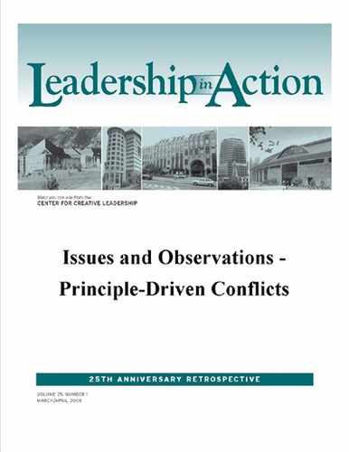 Leadership in Action: Issues and Observations - Principle-Driven Conflicts 