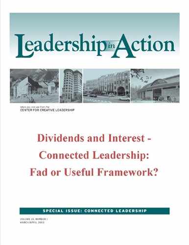 Cover image for Leadership in Action: Dividends and Interest - Connected Leadership: Fad or Useful Framework?