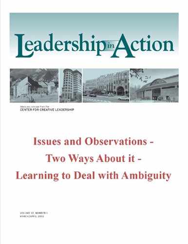 Cover image for Leadership in Action: Issues and Observations - Two Ways About it - Learning to Deal with Ambiguity