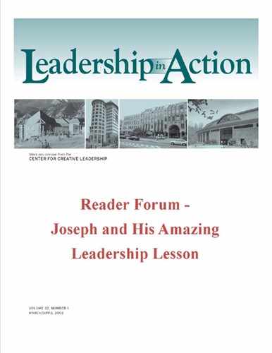 Leadership in Action: Reader Forum - Joseph and His Amazing Leadership Lesson 