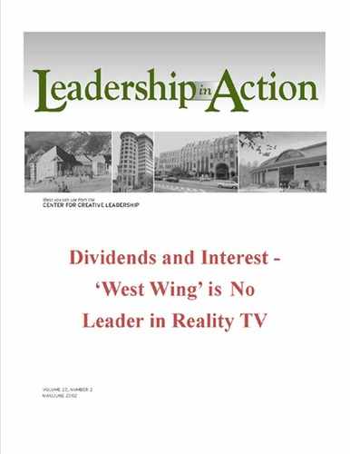 Leadership in Action: Dividends and Interest - 'West Wing' is no Leader in Reality TV 