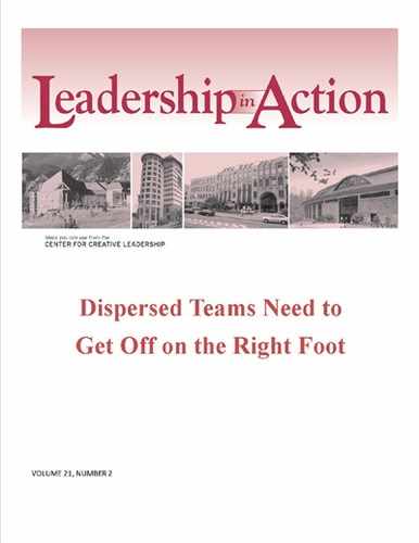 Dispersed Teams Need to Get Off on the Right Foot