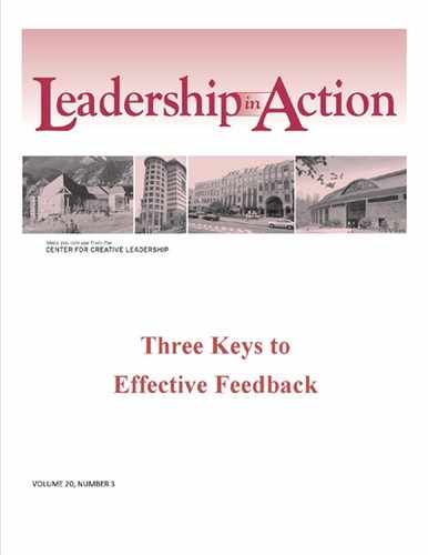 Cover image for Leadership in Action: Three Keys to Effective Feedback