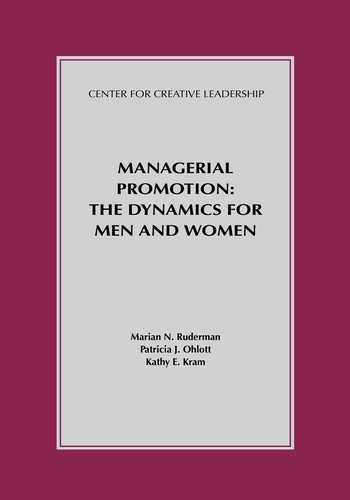 Managerial Promotion: The Dynamics for Men and Women 