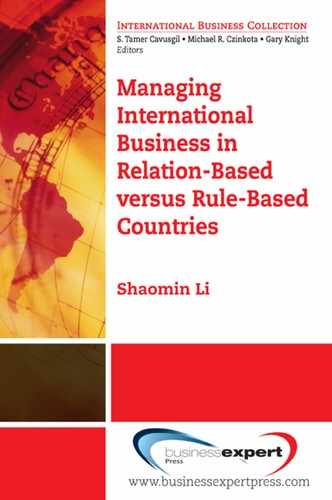 Cover image for Managing International Business in Relation-Based versus Rule-Based Countries