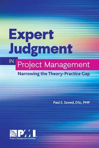 Cover image for Expert Judgment in Project Management: Narrowing the Theory-Practice Gap